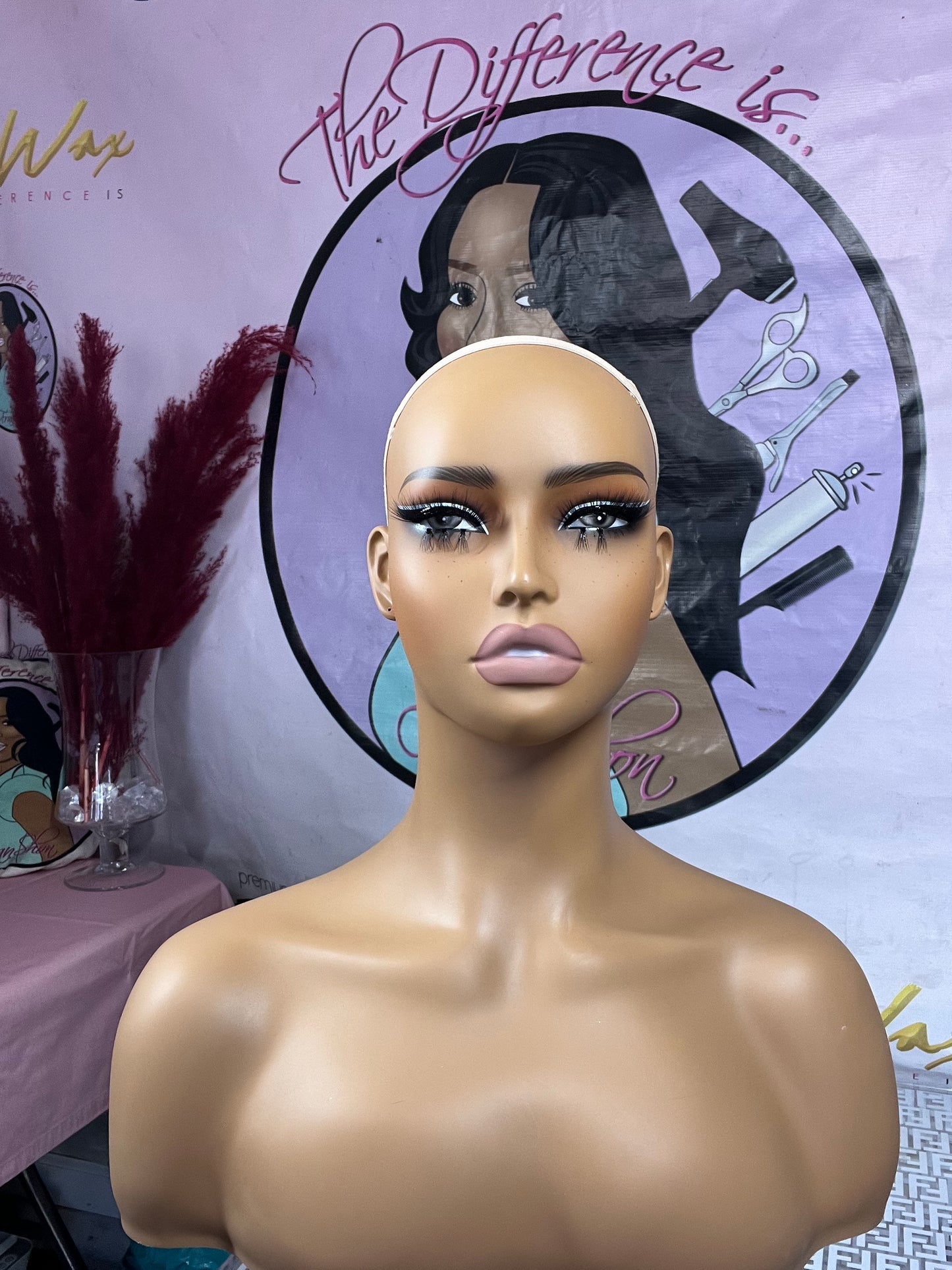 Glam Mannequin with make up and shoulders